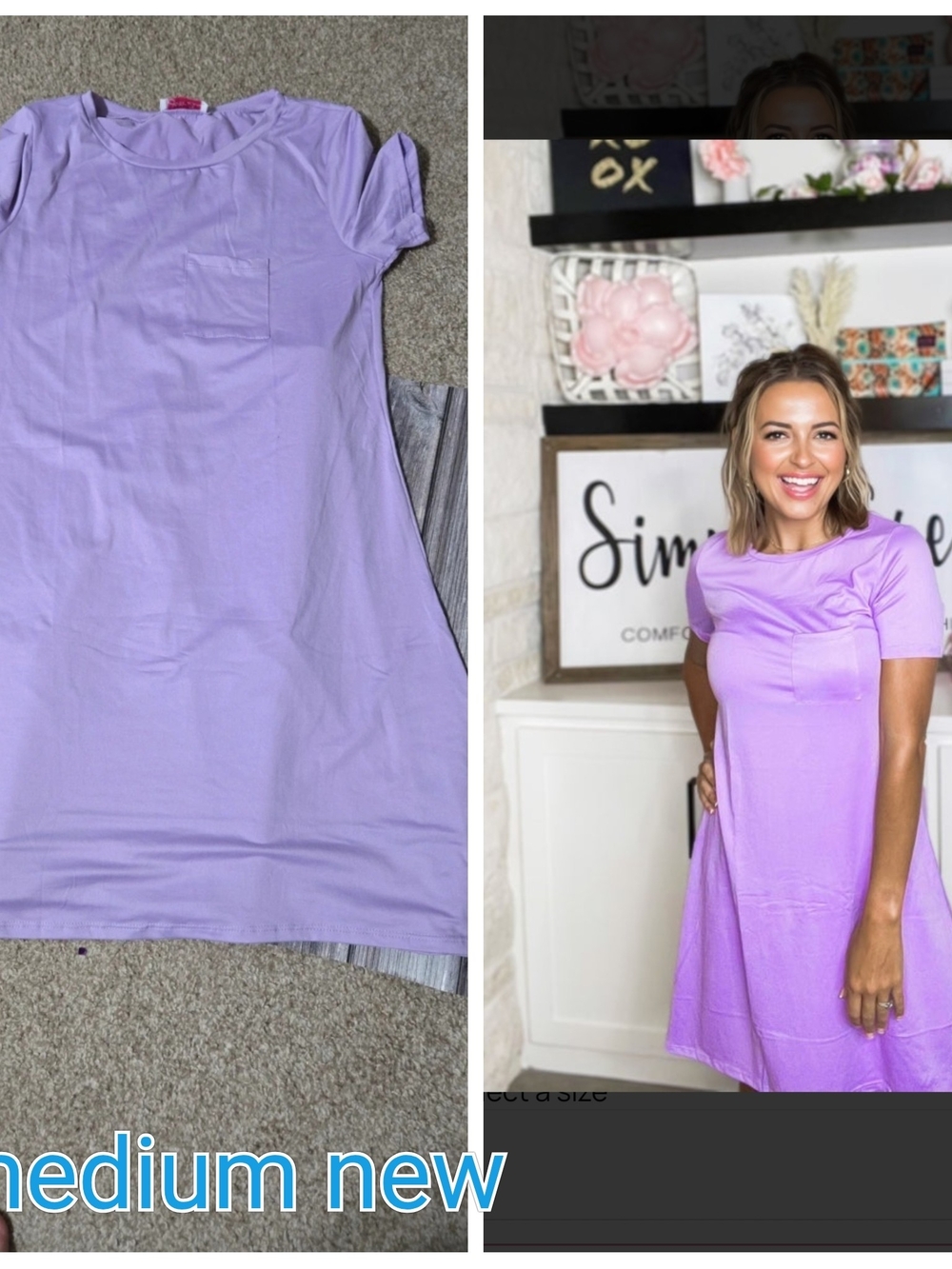 Relaxed Lilac Pocket Swing Mini Dress